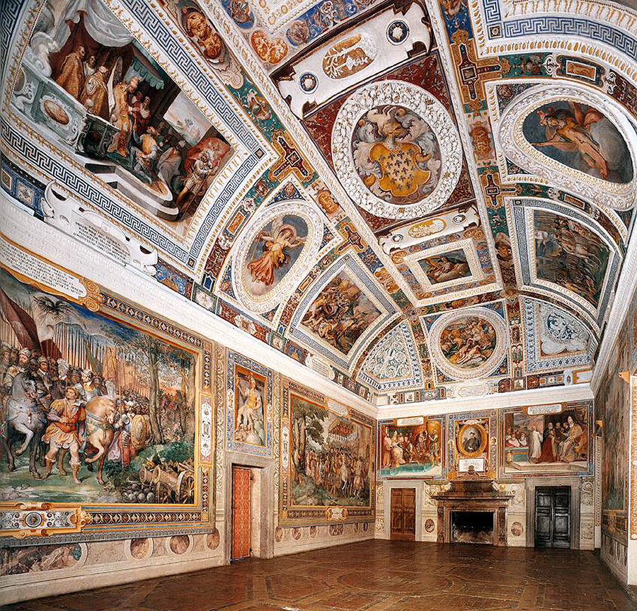 view of the sala dei fasti farnesiani